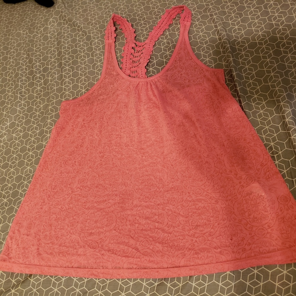 LEI pink blouse with knitted back